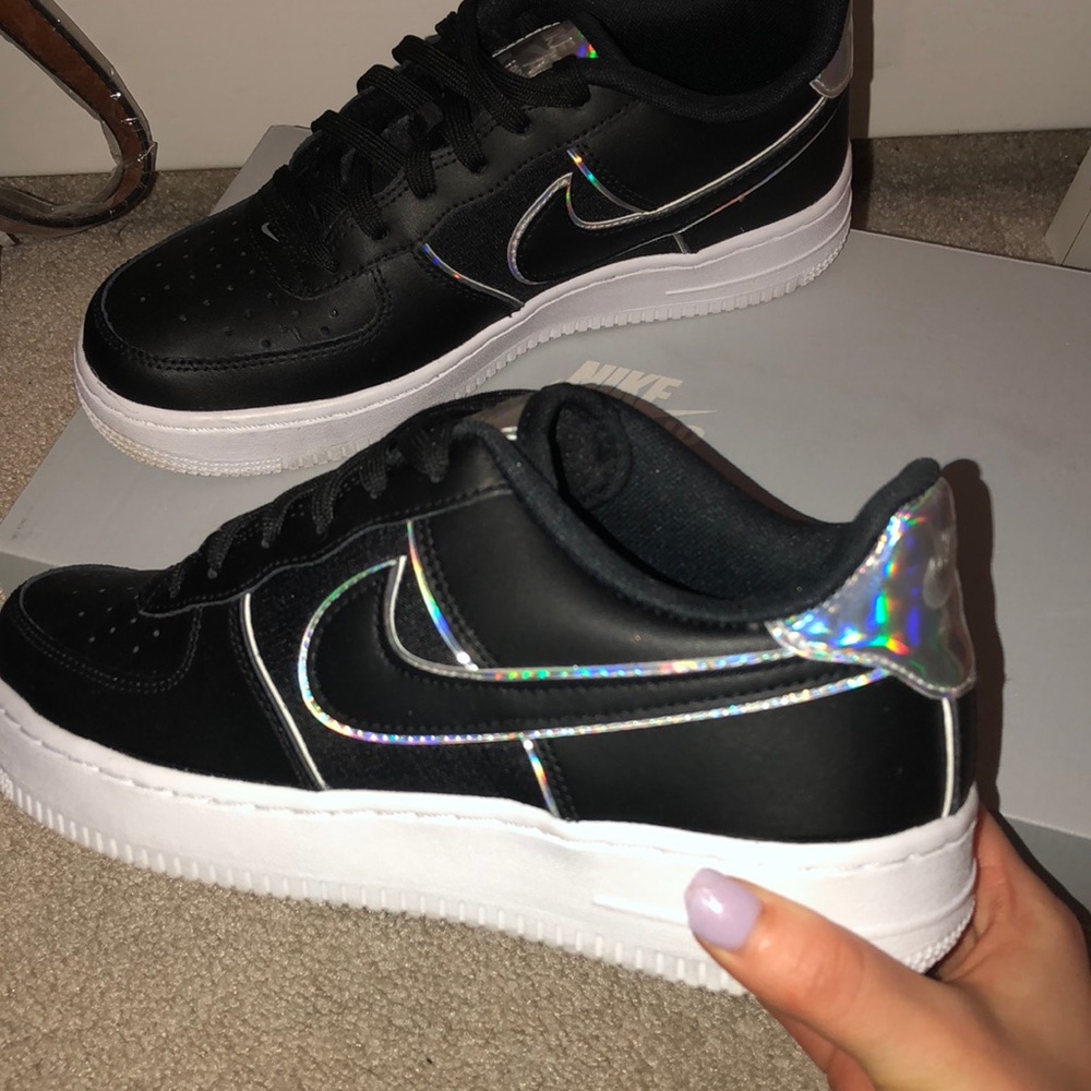 Nike air force 1 black holographic